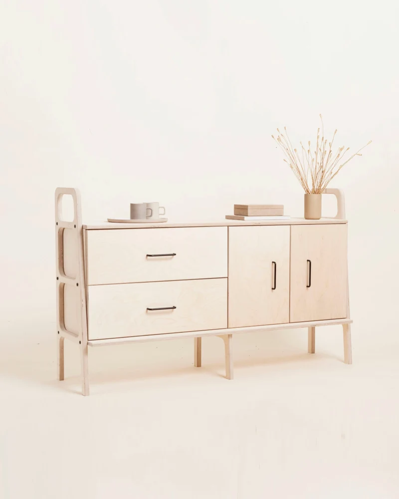 Mid-Century Credenza · Drawer & Cabinet · 143 cm