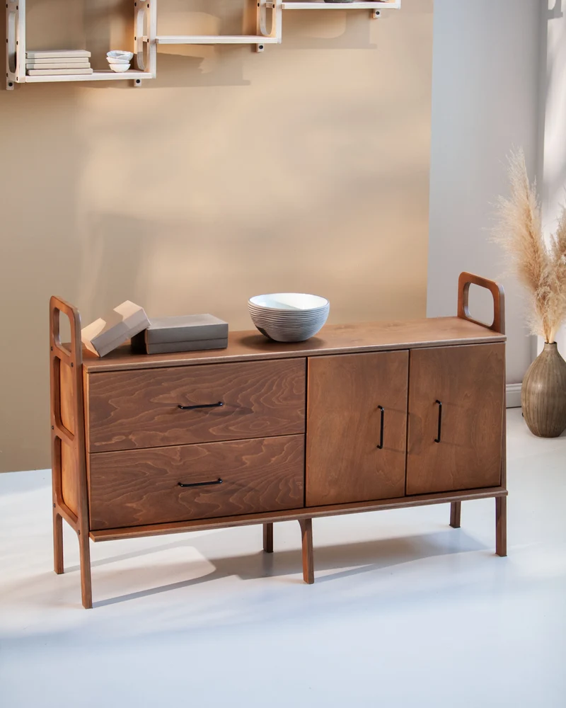 Mid-Century Credenza · Drawer & Cabinet · 143 cm