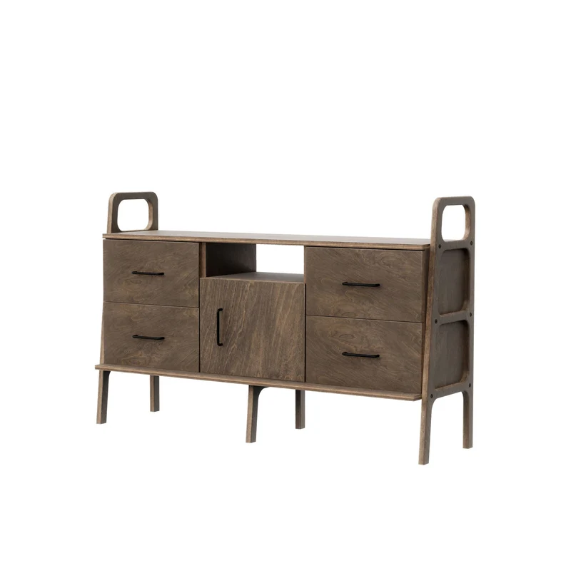Mid-Century Credenza · Two Drawers & Open · 143 cm