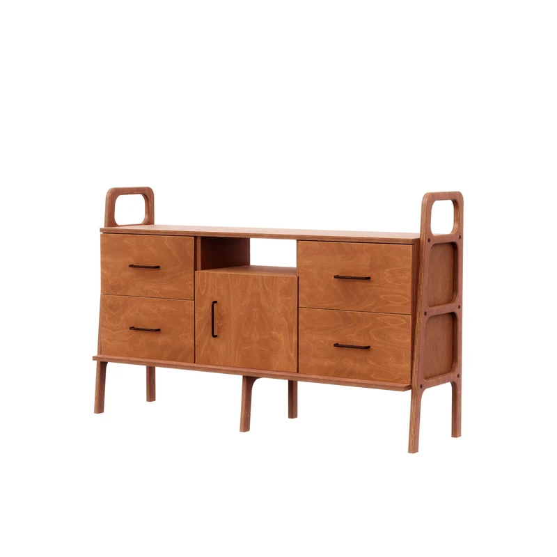 Mid-Century Credenza · Two Drawers & Open · 143 cm