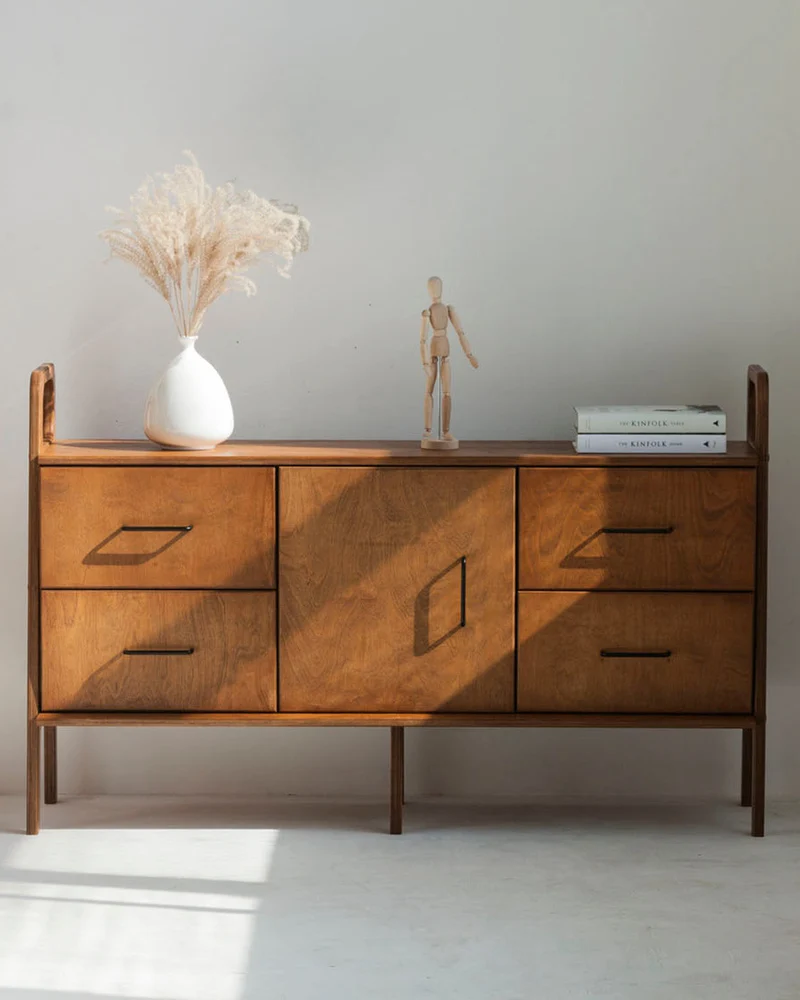 Mid-Century Credenza · Two Drawers & Cabinet · 143 cm