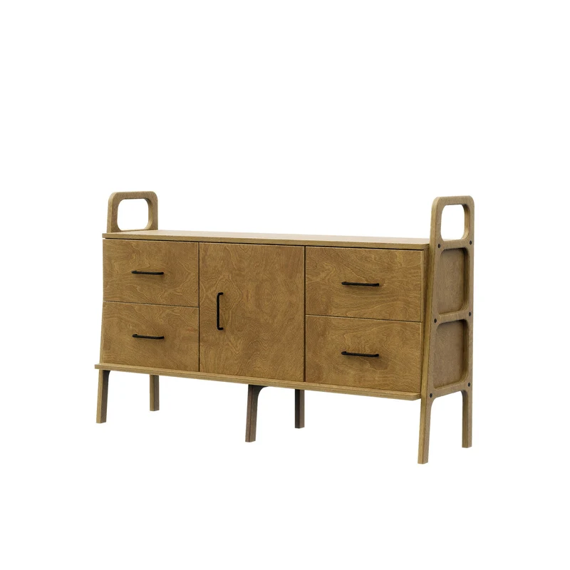 Mid-Century Credenza · Two Drawers & Cabinet · 143 cm