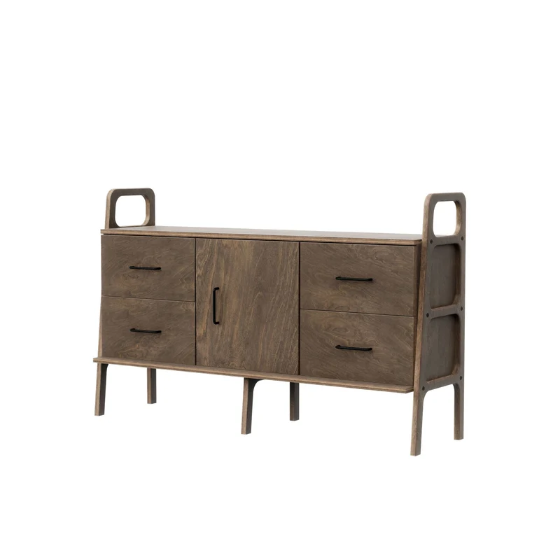 Mid-Century Credenza · Two Drawers & Cabinet · 143 cm