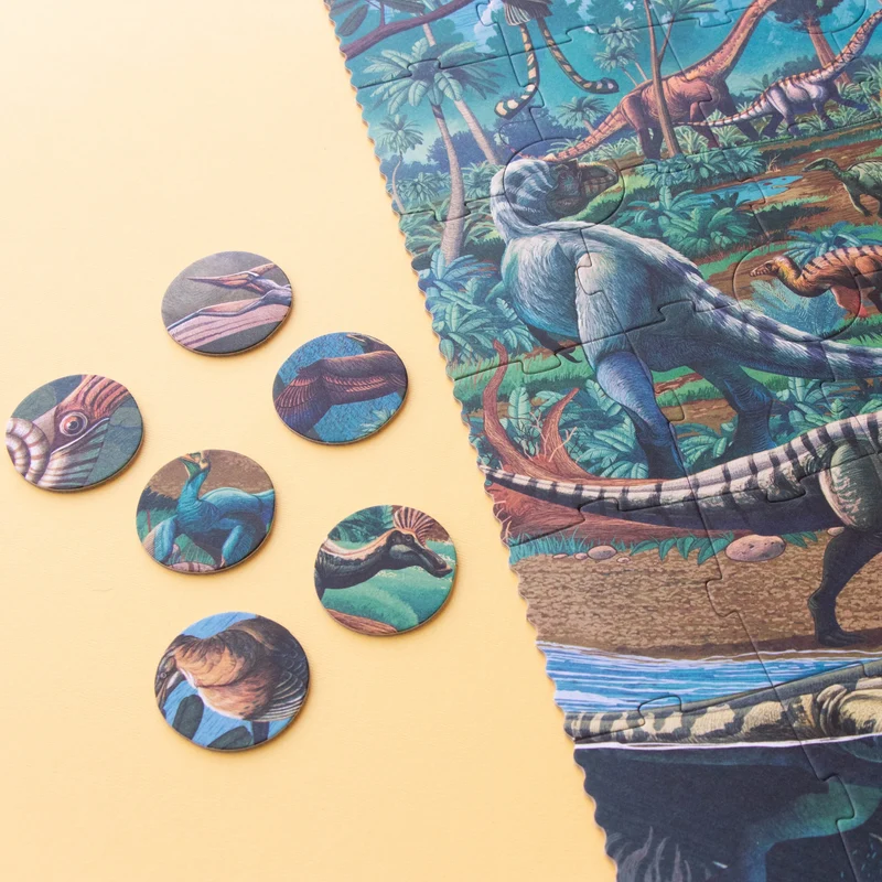 Casse-tête + histoire | 100 pcs - Age of dinosaurs