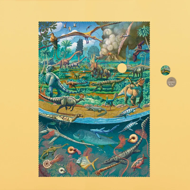 Casse-tête + histoire | 100 pcs - Age of dinosaurs