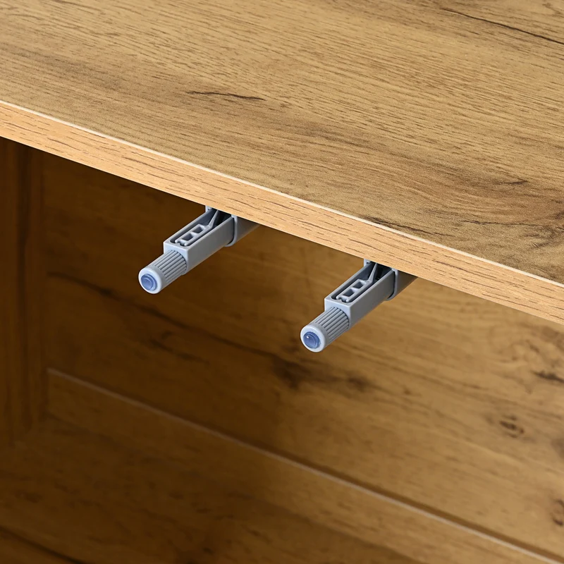 Buffet effet bois 2 portes 4 tiroirs 120x35,5x90,5 cm SOLSTICELRE