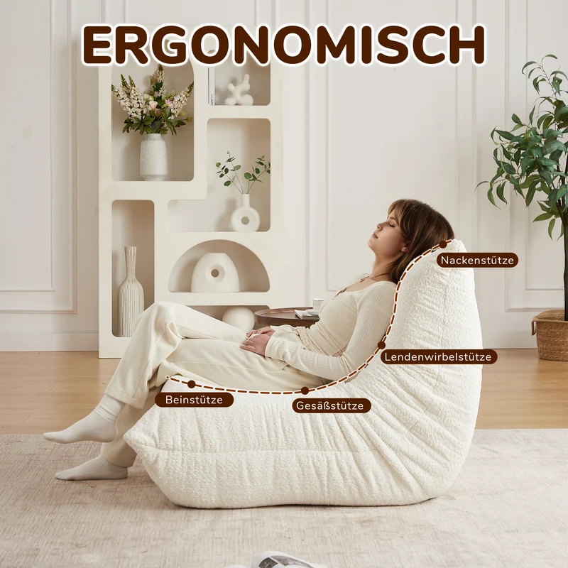 Canapé 1 places en chenille beige mousse mémoire ECHOELLE