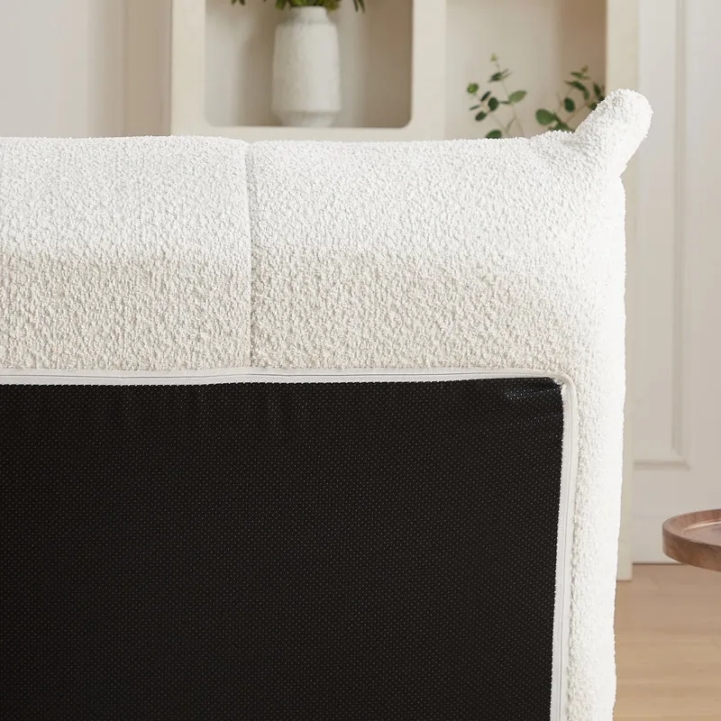 Canapé 1 places en chenille beige mousse mémoire ECHOELLE