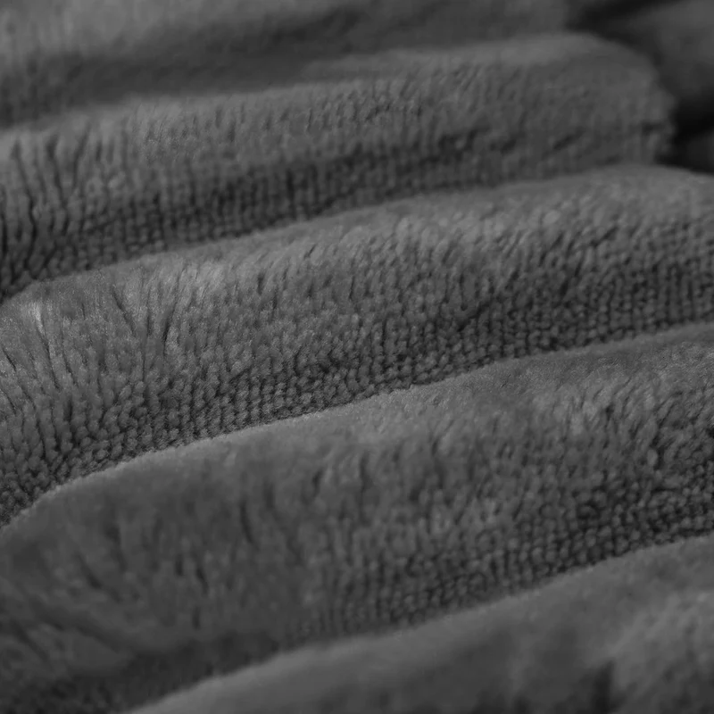 Canapé 2 places en velours côtelé gris foncé sans montage 180cm MODERNORGANIZERSET