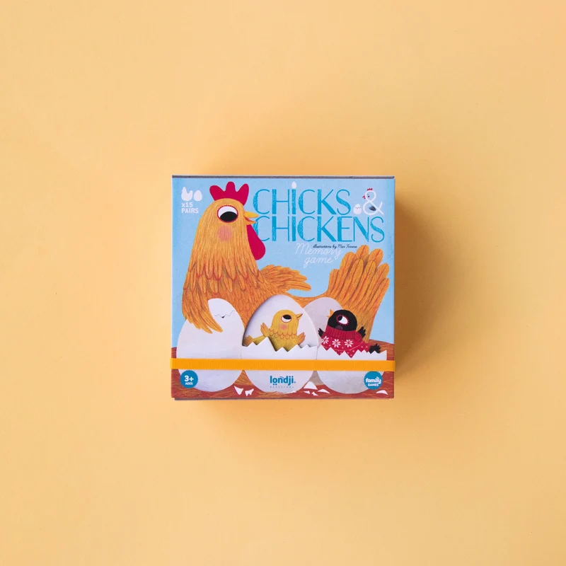 Jeu de mémoire carton recyclé - Chicks & Chickens