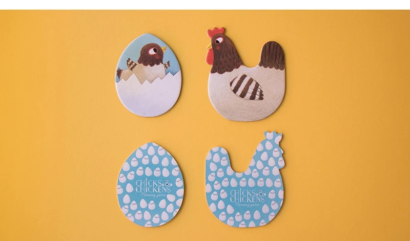 Jeu de mémoire carton recyclé - Chicks & Chickens