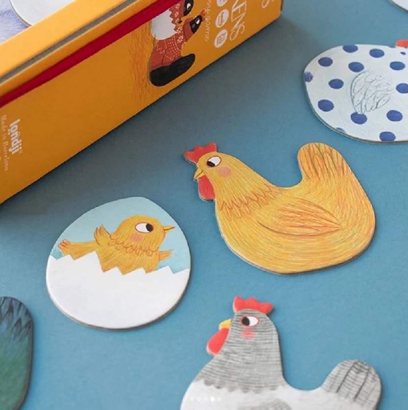 Jeu de mémoire carton recyclé - Chicks & Chickens