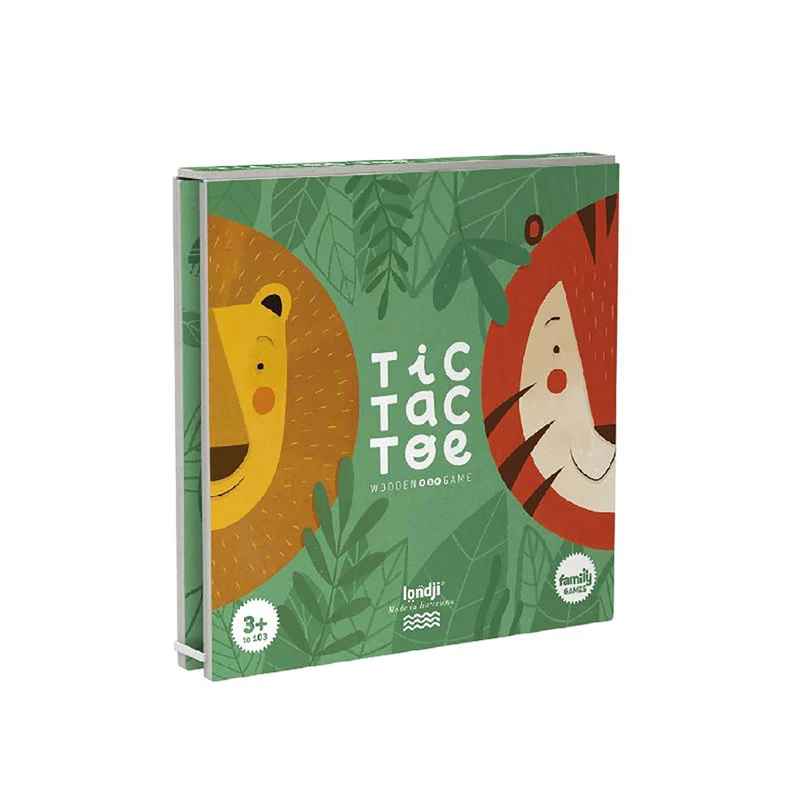 Tic-Tac-Toe en bois - Jungle