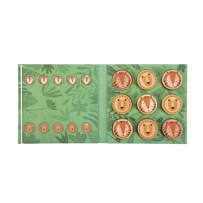 Tic-Tac-Toe en bois - Jungle