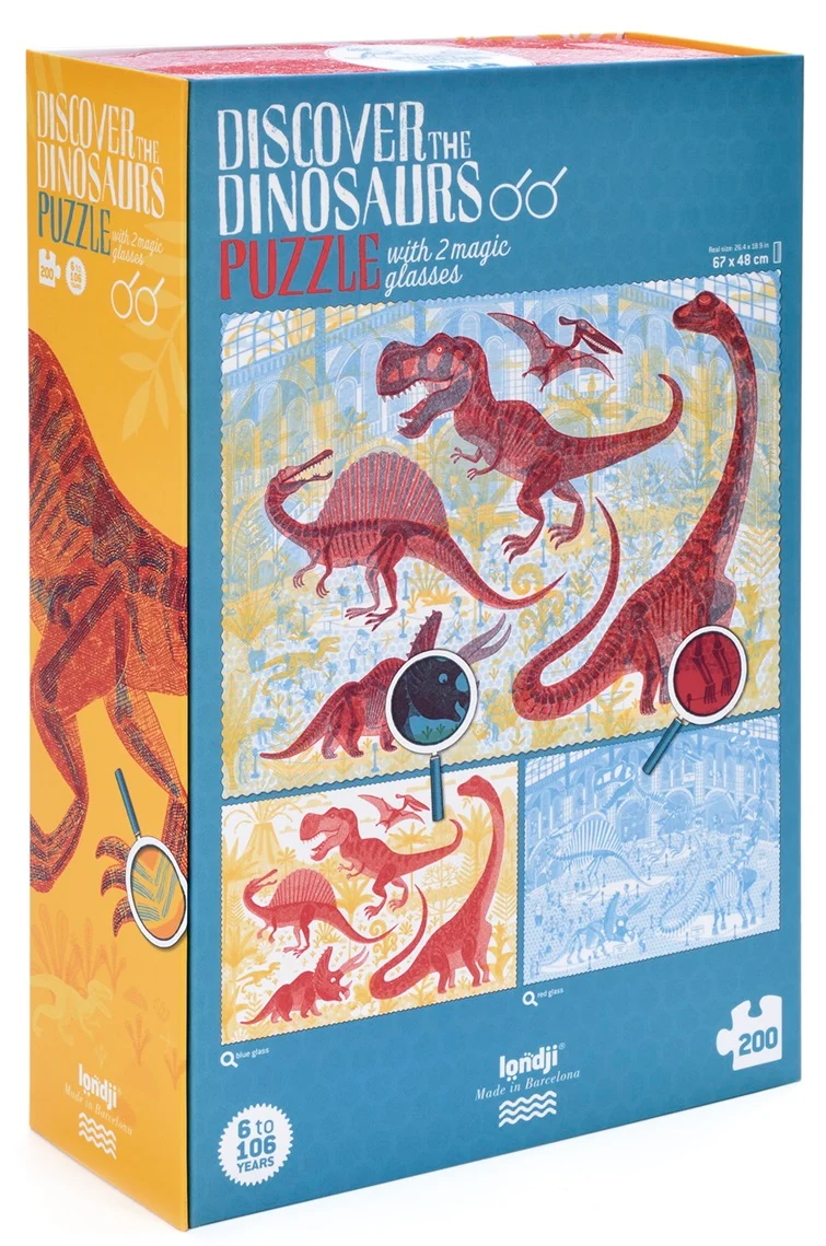 Casse-tête recyclé | 200 pcs - Les dinosaures