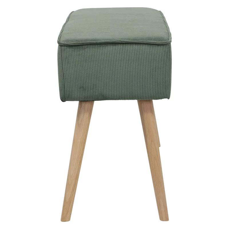 Banc velours côtelé vert foncé