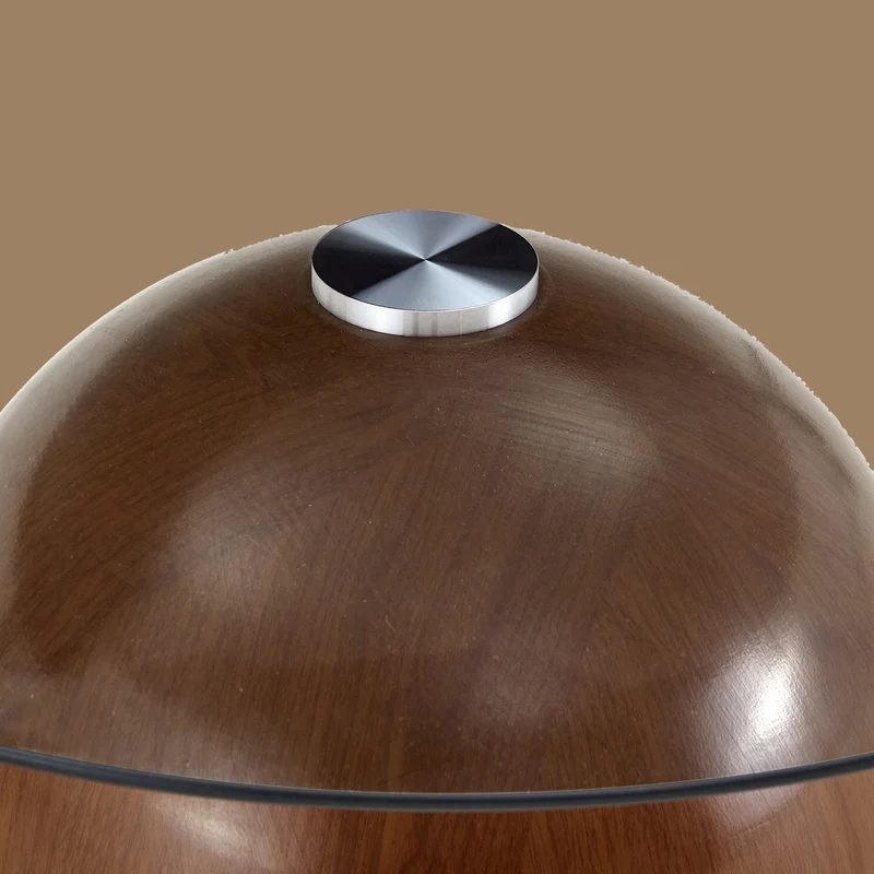Table basse ronde Ø70cm verre trempé teinté & pied noyer MINIMALISTFLOORHOME