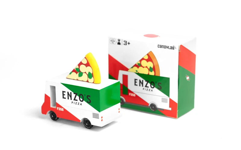 Petit camion de bois - Pizza