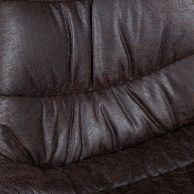 Chaise marron pied métal blanc