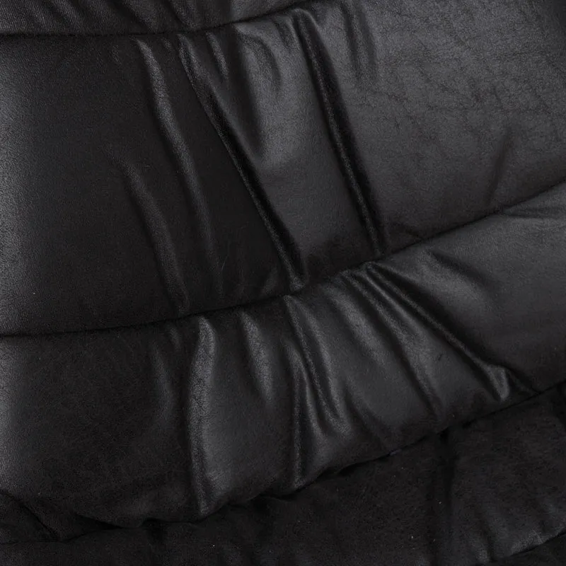 Chaise noire pied métal blanc