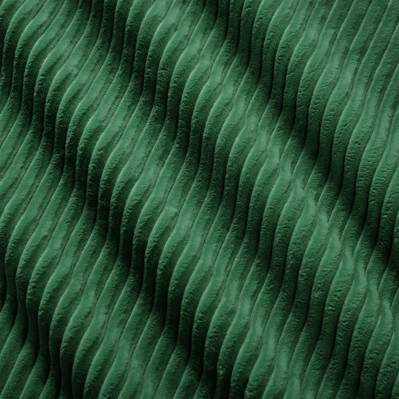 Canapé modulable 2 places en velours côtelé vert 204x104cm MINIMALISTCORNERSET
