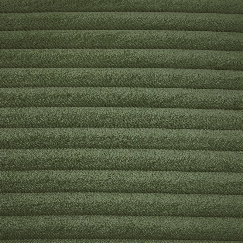 Fauteuil lounge en velours côtelé vert, sans montage MINIMALISTCREDENZASE