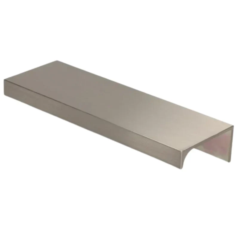 Poignée profilée Edge ronde 480mm (Longueur totale 500mm) - Acier brossé