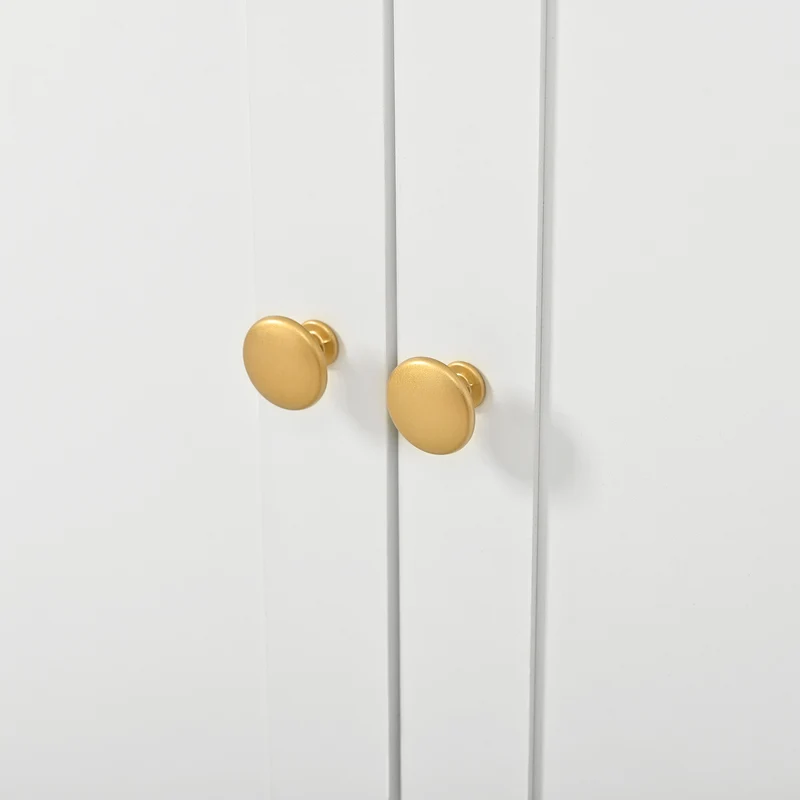 Vestiaires à l'entrée blanc avec miroir et éclairage LED accent doré ELEGANT WALNUT ONE