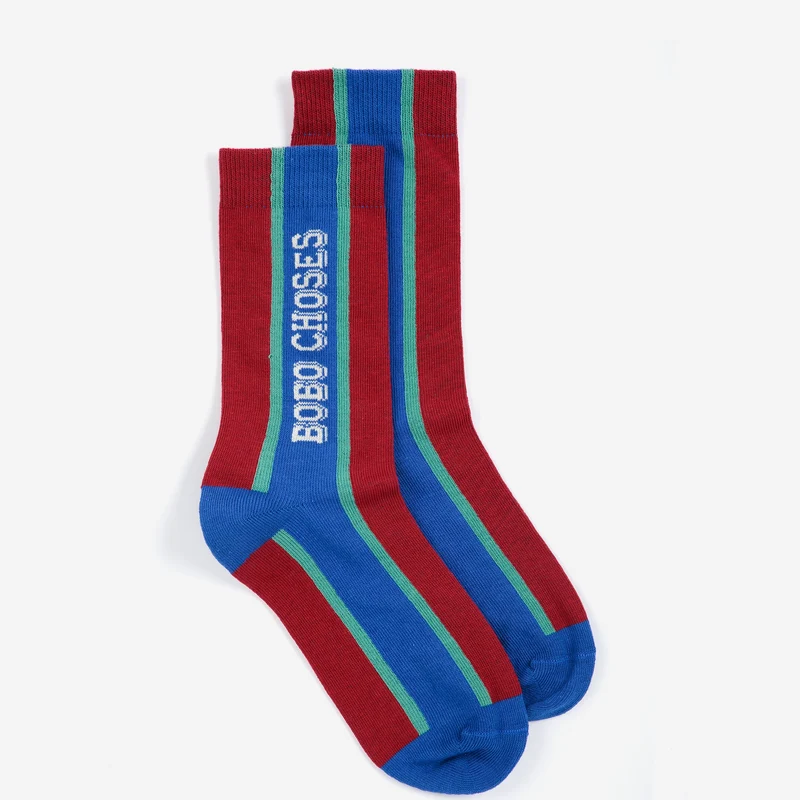 Chaussettes hautes | kid - Bobo rayé