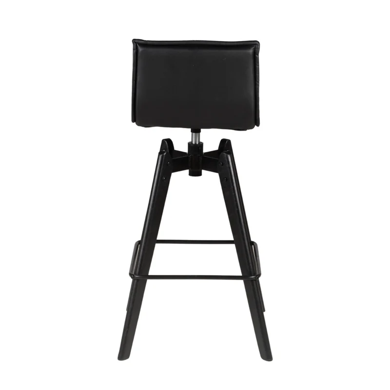 Chaise snack noir pieds chêne noir
