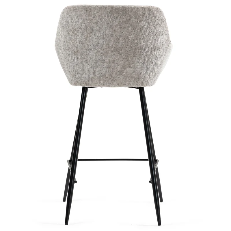 Chaise snack tissu chenille taupe