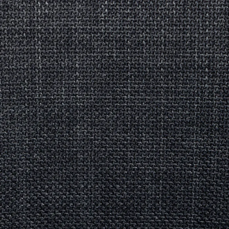 Chaise repas avec accoudoirs en tissu noir pied chêne foncé