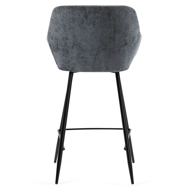 Chaise snack tissu chenille gris