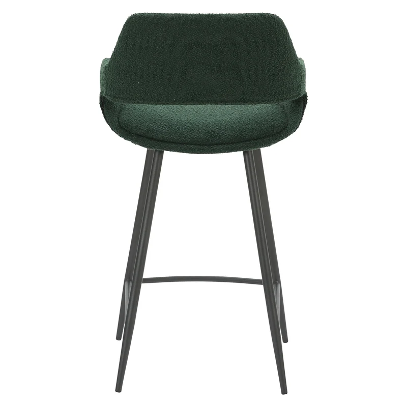 Chaise snack effet laine bouclette vert sapin