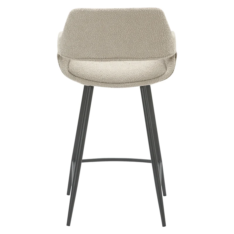 Chaise snack effet laine bouclette gris clair