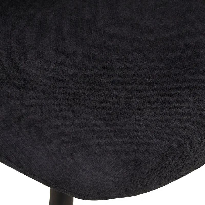 Chaise repas tissu noir