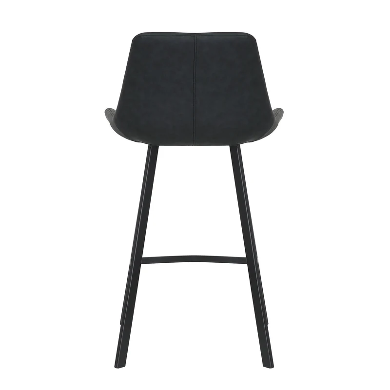 Chaise snack PU noir mat