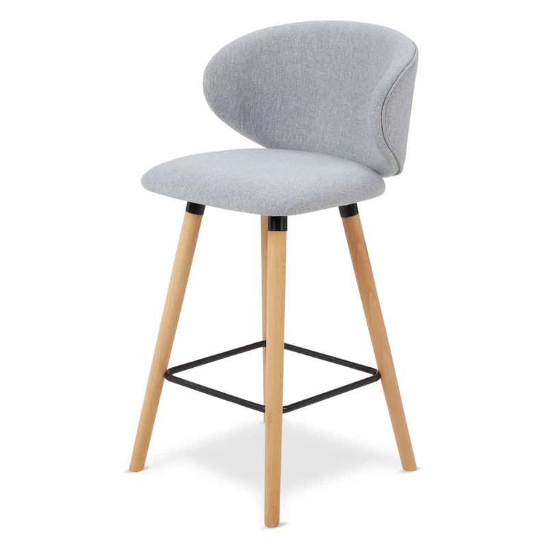 Chaise snack tissu gris clair