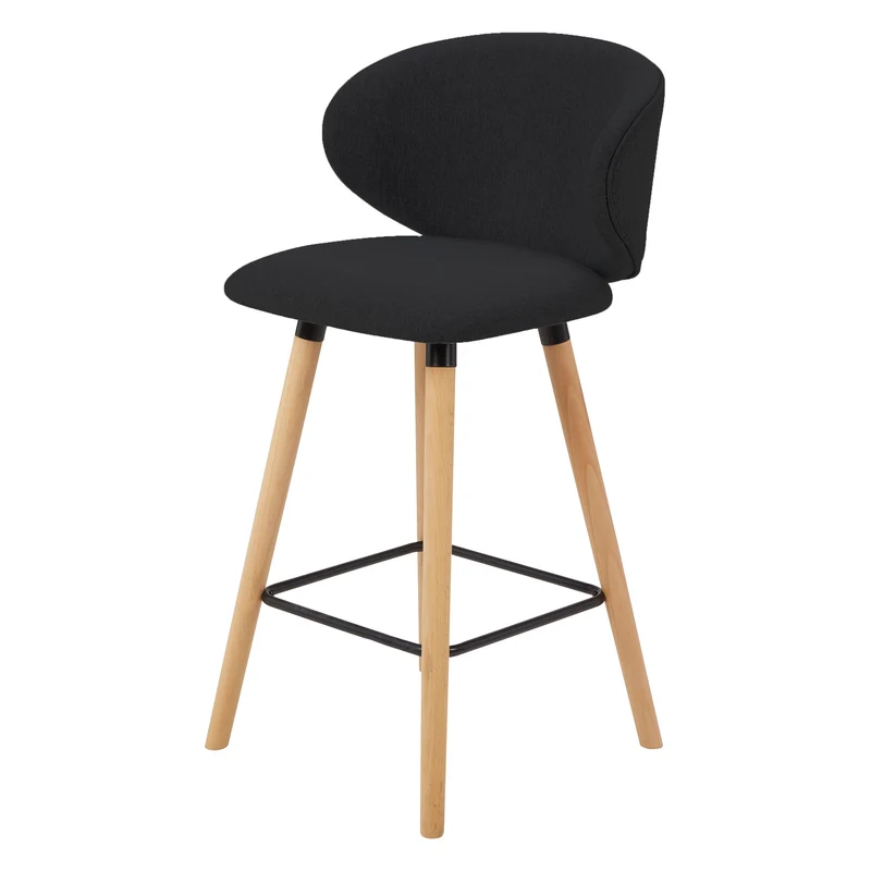 Chaise snack tissu noir