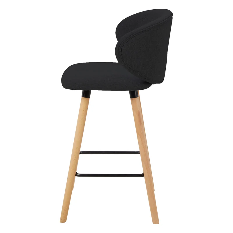 Chaise snack tissu noir