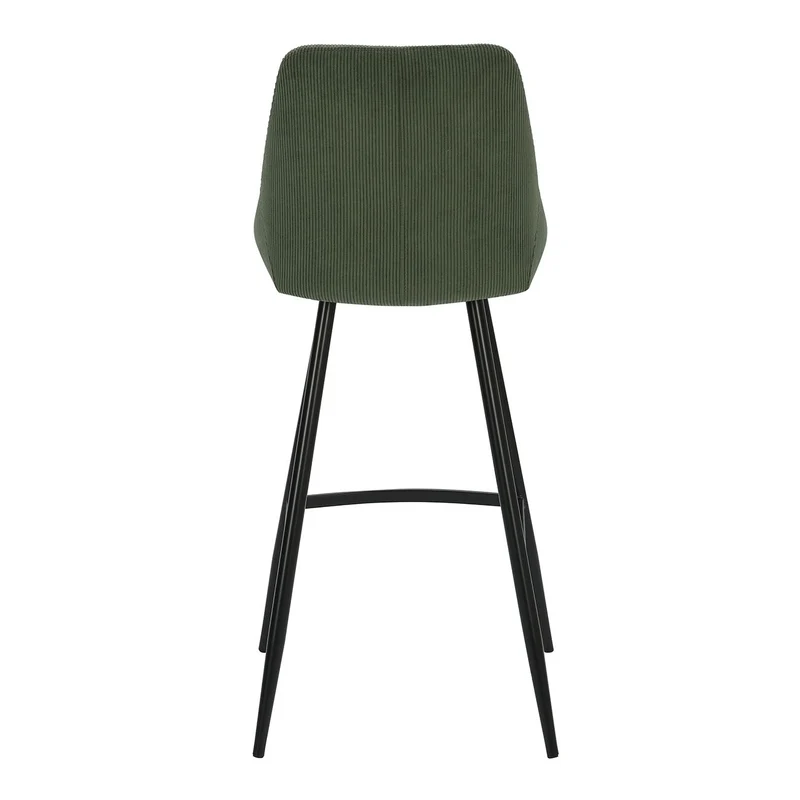 Chaise de bar velours côtelé vert sapin