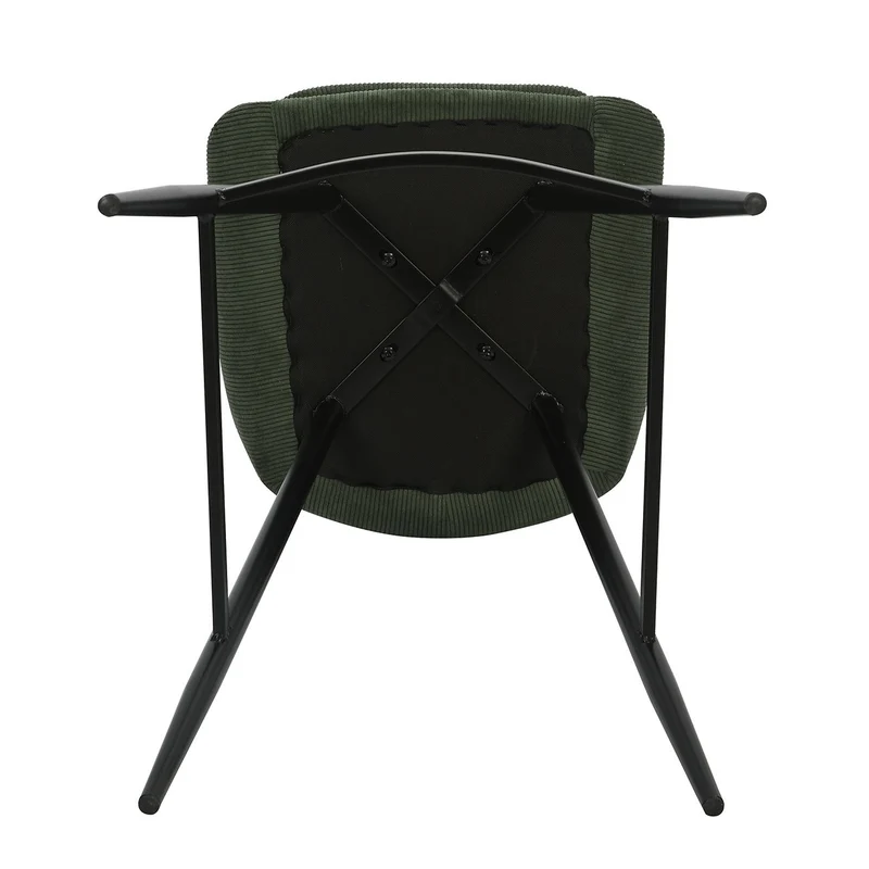 Chaise de bar velours côtelé vert sapin