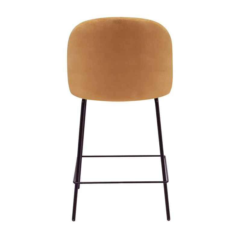 Chaise snack velours ocre