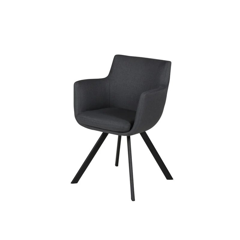 Fauteuil tissu gris foncé