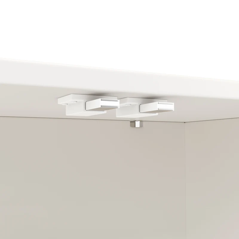 Buffet moderne blanc motif U 120x35x71cm ALIGNLNE