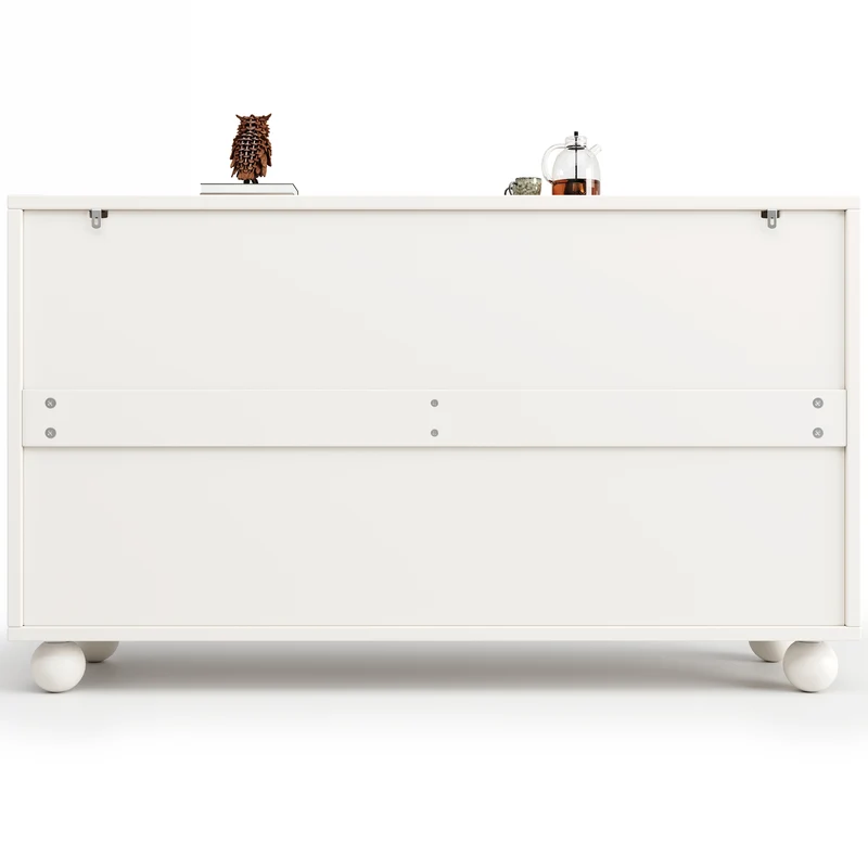 Buffet moderne blanc motif U 120x35x71cm ALIGNLNE