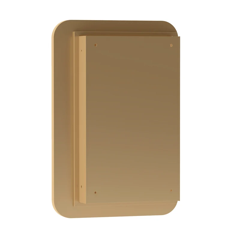 Armoire de toilette murale miroir rectangulaire dorée 76x51cm TOADSTOOLCAP