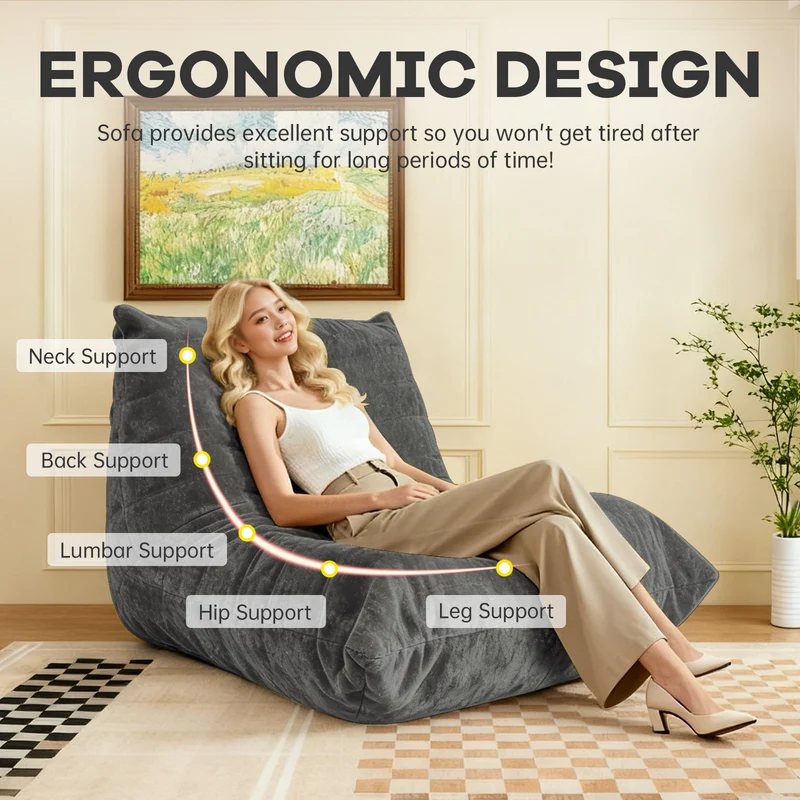 Chauffeuse matelassée chenille grise pailletée fauteuil de sol 90x100cm CHROMESTOOL
