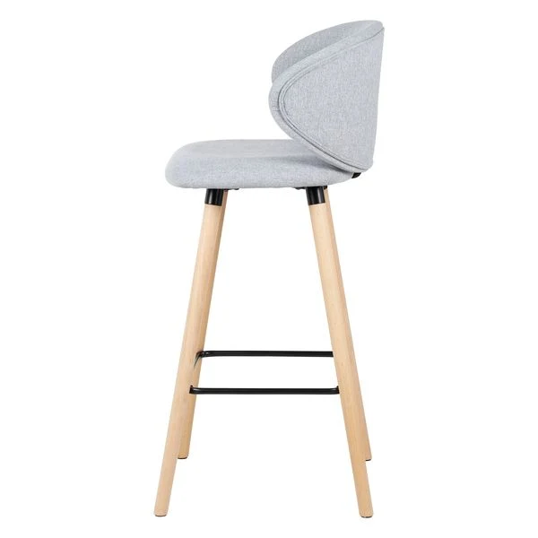 Chaise de bar tissu gris clair