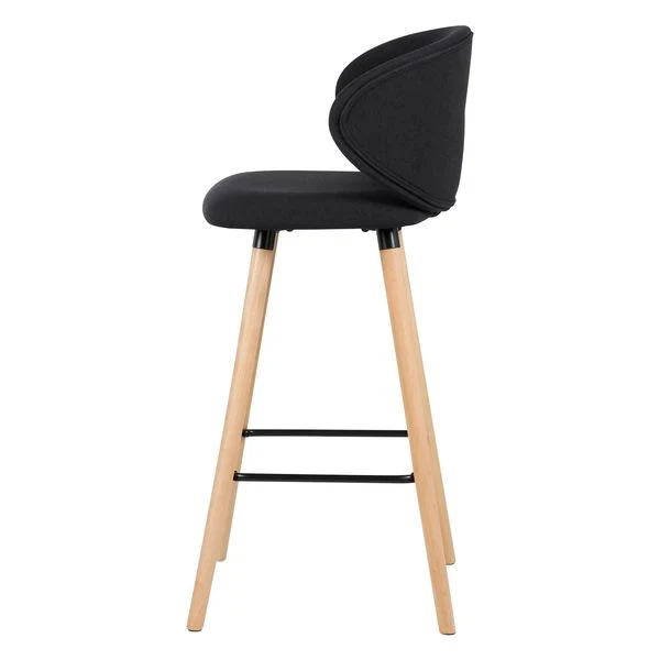 Chaise de bar tissu noir